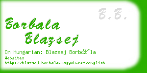 borbala blazsej business card